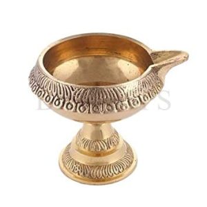 BRASS KUBERA STAND DEEPAM