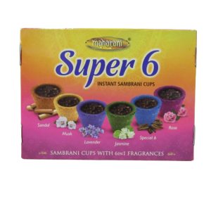 Maharani Super 6 Instant Sambrani Cups