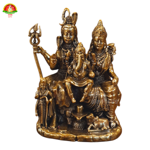 Brass Antique Shiva Family