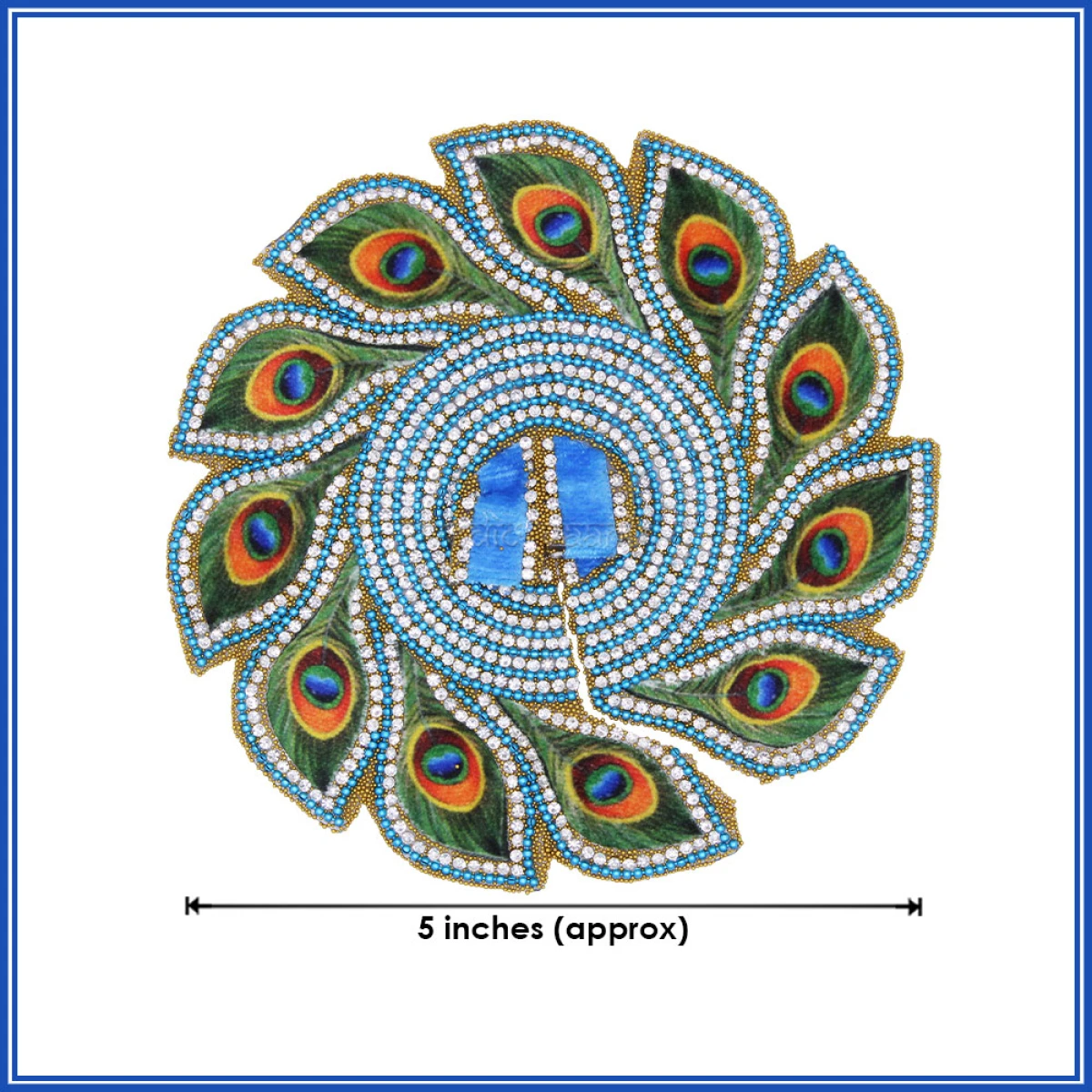 Krishna Dress Poshak in Sky Blue Color - size 1 No (5 inches diameter)