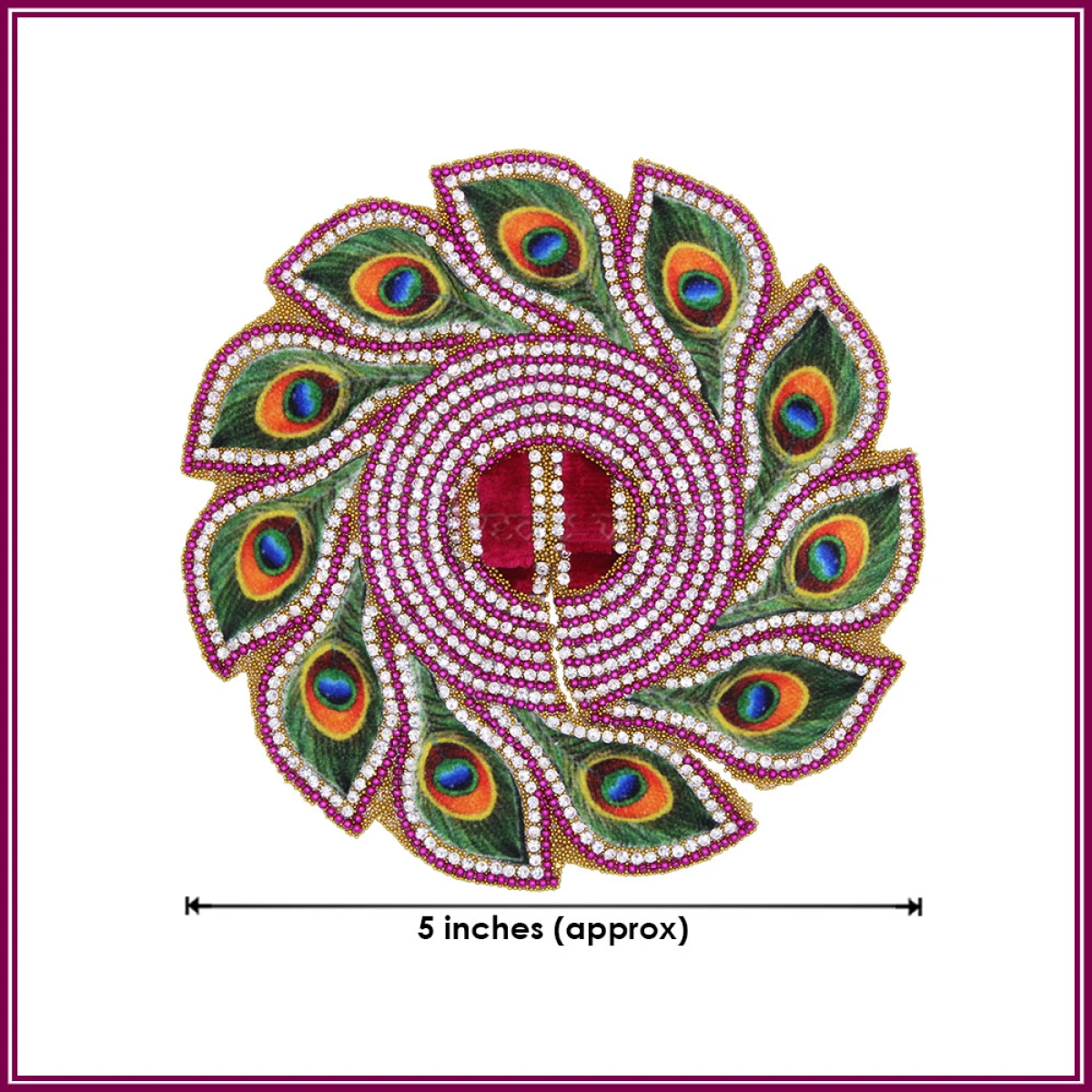 Lovely Pink Ladoo Gopal Vastra - size 1 No (5 inches diameter)