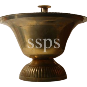 BRASS GLASS DEEPAM 24INC